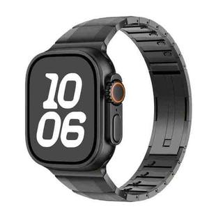 For Apple Watch 42mm / 41mm / 40mm / 38mm Curved Side Detachable Stainless Steel Watch Band(Titanium Gray)