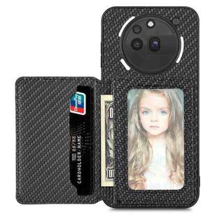 For Nothing Phone 3a Pro Carbon Fiber Magnetic Card Bag Phone Case(Black)