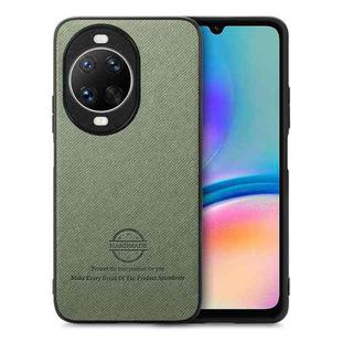 For Huawei nova 14 Ultra Twill Fabric Leather Skin Back Phone Case(Green)
