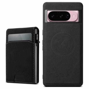 For Google Pixel 10 Suteni H19 Litchi Grain 2-in-1 Removable Card Box Back Phone Case(Black)