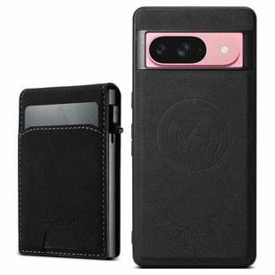 For Google Pixel 9 Suteni H19 Litchi Grain 2-in-1 Removable Card Box Back Phone Case(Black)
