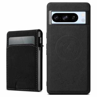 For Google Pixel 8 Pro Suteni H19 Litchi Grain 2-in-1 Removable Card Box Back Phone Case(Black)