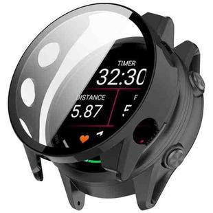For Garmin Forerunner 970 Tempered Film Integrated PC Watch Protective Case(Black)