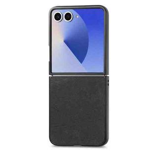For Samsung Galaxy Z Flip 7 5G Vintage Leather PC Back Cover Phone Case(Black)