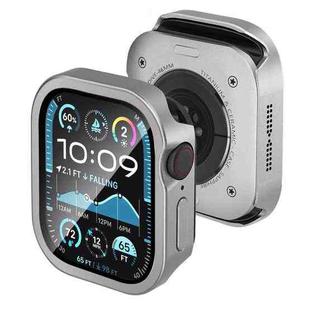 For Apple Watch Series 10 46mm Tempered Film Integrated Aluminum Watch Case(Silver)
