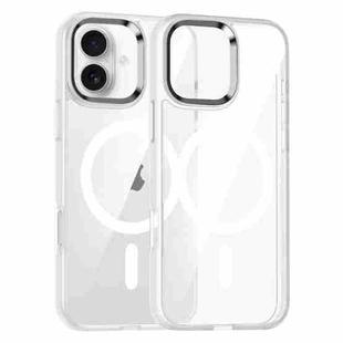 For iPhone 17 Metal Eyes Lens Ring MagSafe Anti-drop Phone Case(Transparent)