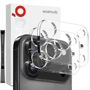 For iPhone 17 Pro Max 2pcs NORTHJO Camera Lens Protector 3D HD Tempered Glass Film(Clear)