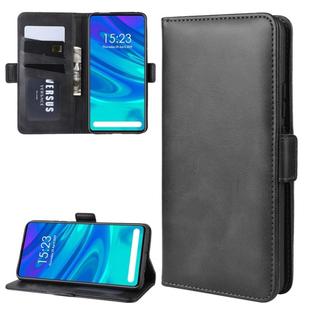 Double Buckle Wallet Stand Leather Cell Phone Case for P SMART Z，with Wallet & Holder & Card Slots(Black)