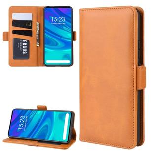 Double Buckle Wallet Stand Leather Cell Phone Case for P SMART Z，with Wallet & Holder & Card Slots(Yellow)