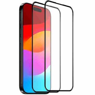 For iPhone 17 Pro 2pcs NORTHJO A++ 0.3mm Screen Full Glue Silk Printing Tempered Glass Film