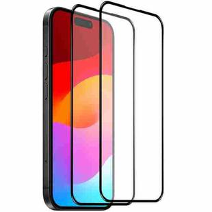For iPhone 17 2pcs NORTHJO A++ 0.3mm Screen Full Glue Silk Printing Tempered Glass Film