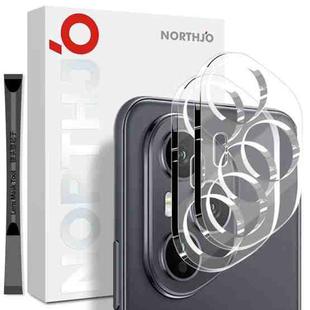 For Honor 400 Pro Global 160.8mm 2pcs NORTHJO Camera Lens Protector 3D HD Tempered Glass Film(Clear)