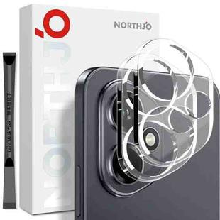 For Honor 400 Global 156.5mm 2pcs NORTHJO Camera Lens Protector 3D HD Tempered Glass Film(Clear)