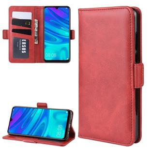 Double Buckle Wallet Stand Leather Cell Phone Case for Huawei P30 LITE，with Wallet & Holder & Card Slots(Red)