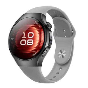 For Huawei Watch 5 46mm Reverse Buckle Silicone Watch Band(Gray)