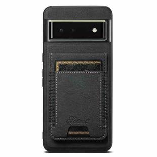 For Google Pixel 6 Suteni H17 Litchi Texture Leather Magnetic Detachable Wallet Phone Case(Black)