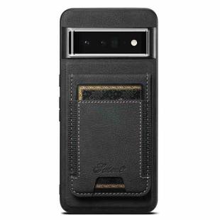 For Google Pixel 6 Pro Suteni H17 Litchi Texture Leather Magnetic Detachable Wallet Phone Case(Black)