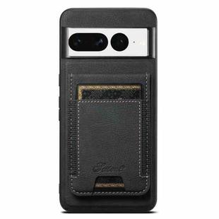 For Google Pixel 7 Suteni H17 Litchi Texture Leather Magnetic Detachable Wallet Phone Case(Black)