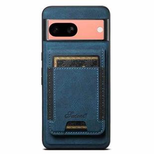 For Google Pixel 7a Suteni H17 Litchi Texture Leather Magnetic Detachable Wallet Phone Case(Blue)