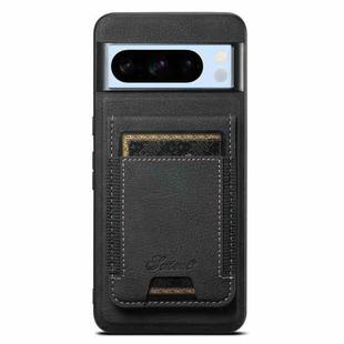 For Google Pixel 8 Pro Suteni H17 Litchi Texture Leather Magnetic Detachable Wallet Phone Case(Black)