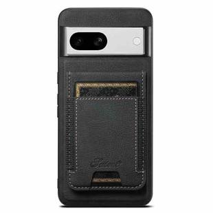 For Google Pixel 8a Suteni H17 Litchi Texture Leather Magnetic Detachable Wallet Phone Case(Black)