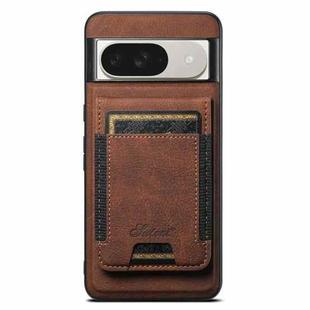 For Google Pixel 10 Pro XL Suteni H17 Litchi Texture Leather Magnetic Detachable Wallet Phone Case(Brown)