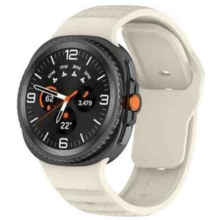 For Samsung Galaxy Watch 8  40 / 44mm Dot Pattern Release Buckle Silicone Watch Band(Starlight)