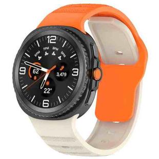 For Samsung Galaxy Watch 8  40 / 44mm Dot Pattern Release Buckle Silicone Watch Band(Orange Starlight)
