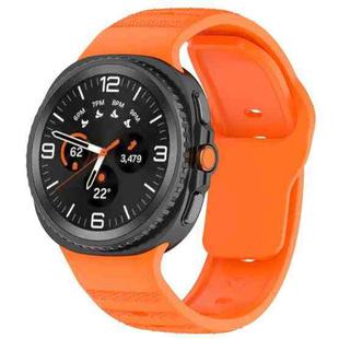 For Samsung Galaxy Watch 8  40 / 44mm Dot Pattern Release Buckle Silicone Watch Band(Orange)