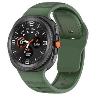 For Samsung Galaxy Watch 8  40 / 44mm Dot Pattern Release Buckle Silicone Watch Band(Army Green)
