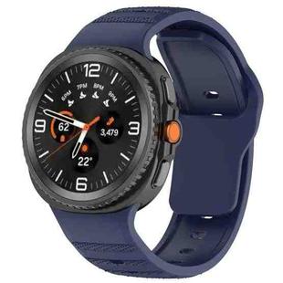 For Samsung Galaxy Watch 8  40 / 44mm Dot Pattern Release Buckle Silicone Watch Band(Midnight Blue)