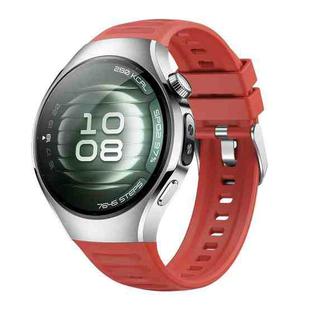 For Huawei Watch 5 42mm Corrugated Silicone Watch Band(Red)