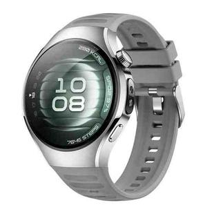 For Huawei Watch 5 42mm Corrugated Silicone Watch Band(Gray)