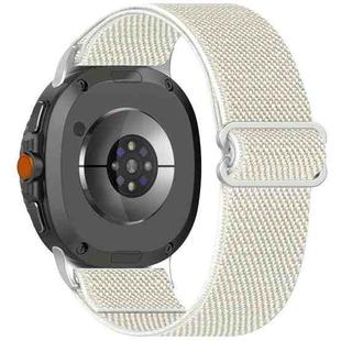 For Samsung Galaxy Watch 8 40 / 44mm Ethnic Style Elastic Nylon Braided Watch Band(Starlight)