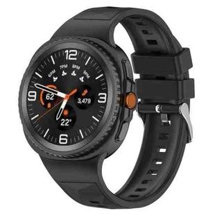 For  Samsung Galaxy Watch 8 40 / 44mm Ice Crystal Texture Silicone Watch Band(Black)