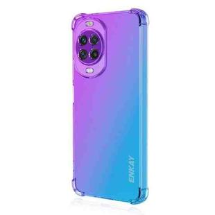 For Huawei nova 14 ENKAY Hat-Prince Gradient Airbag TPU Phone Case(Purple Blue)
