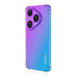 For Huawei Pura 80 ENKAY Hat-Prince Gradient Airbag TPU Phone Case(Purple Blue)