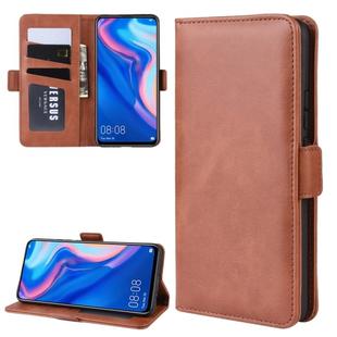 Wallet Stand Leather Cell Phone Case for Y9 PRIME 2019，with Wallet & Holder & Card Slots(Brown)