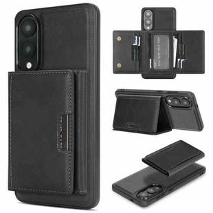 For Samsung Galaxy S25 Edge 5G Kalebol Strong Magnetic MagSafe Tri-Fold Wallet Leather Phone Case(Black)