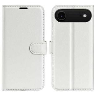 For iPhone 17 Air Litchi Texture Horizontal Flip Leather Phone Case with Holder(White)
