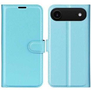For iPhone 17 Air Litchi Texture Horizontal Flip Leather Phone Case with Holder(Blue)
