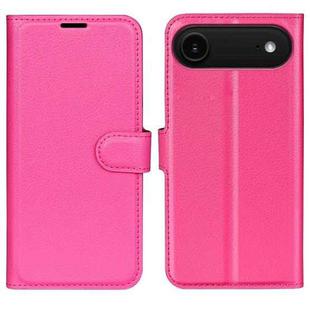 For iPhone 17 Air Litchi Texture Horizontal Flip Leather Phone Case with Holder(Rose Red)