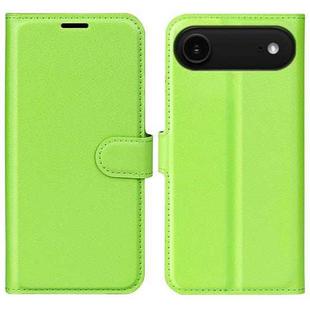 For iPhone 17 Air Litchi Texture Horizontal Flip Leather Phone Case with Holder(Green)