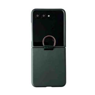 For Motorola Moto 50 Ultra Electricplating Ring Buckle Folding Phone Case(Green)