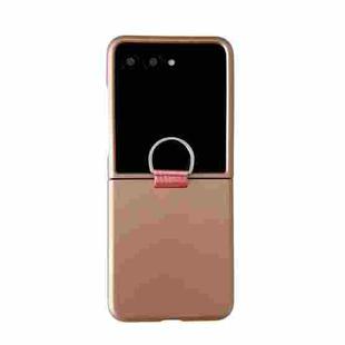 For Motorola Moto 50 Ultra Electricplating Ring Buckle Folding Phone Case(Gold)
