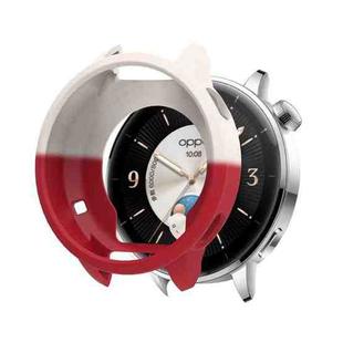 For OPPO Watch X2 Mini Silicone Watch Protective Case(Starlight+Red)