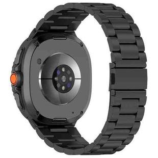 For Samsung Galaxy Watch 8 40 / 44mm Slim Three Beads Stainless Steel Watch Band(Black)