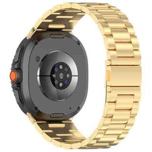 For Samsung Galaxy Watch 8 40 / 44mm Slim Three Beads Stainless Steel Watch Band(Gold)