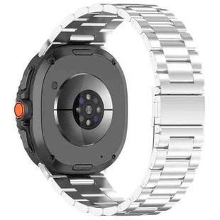 For Samsung Galaxy Watch 8 40 / 44mm Slim Three Beads Stainless Steel Watch Band(Silver)