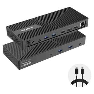 WAVLINK UG69PD24 12-in-1 PD 100W Charging Displaylink Docking Station For Thunderbolt 4 / 3(EU Plug)